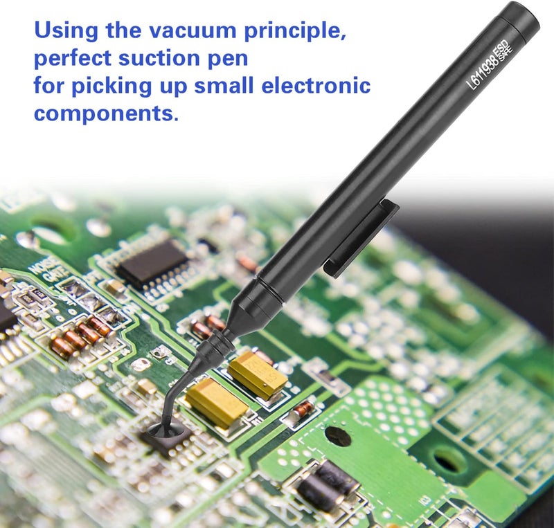 Jeanoko Sucking Pickup Tool with 1 Suction Pen 2 Suction Tips 6 Suckers,Manual Vacuum Suck Soldering Sucking Pickup Tool Kit, Vacuum Suction Pen with Suckers for IC SMD - Image 2
